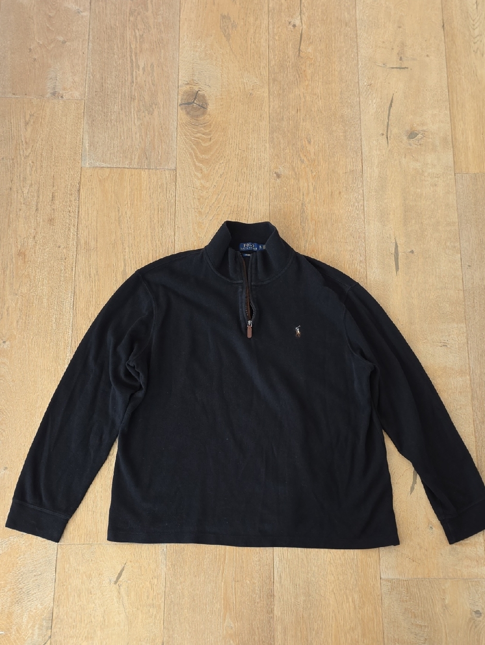 Ralph Lauren POLO estate rib quarter zip Black XL